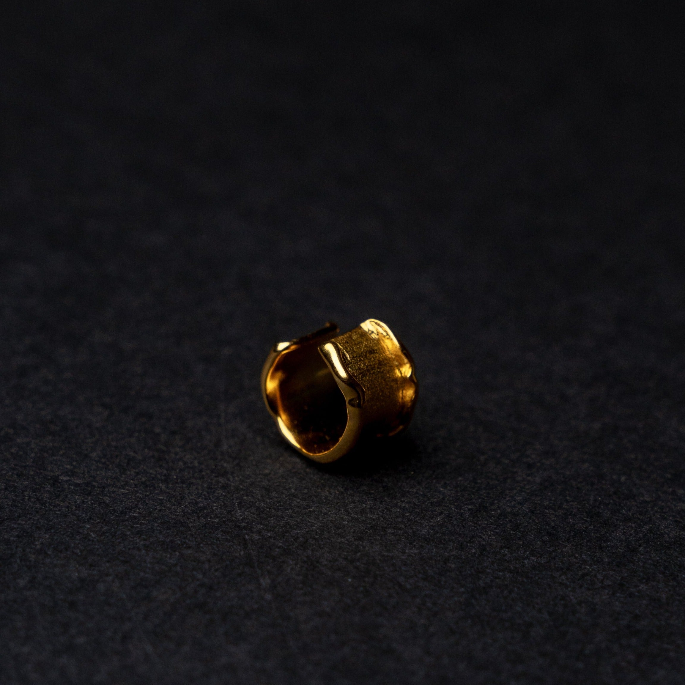 Golden Cylinder Cuff Earring